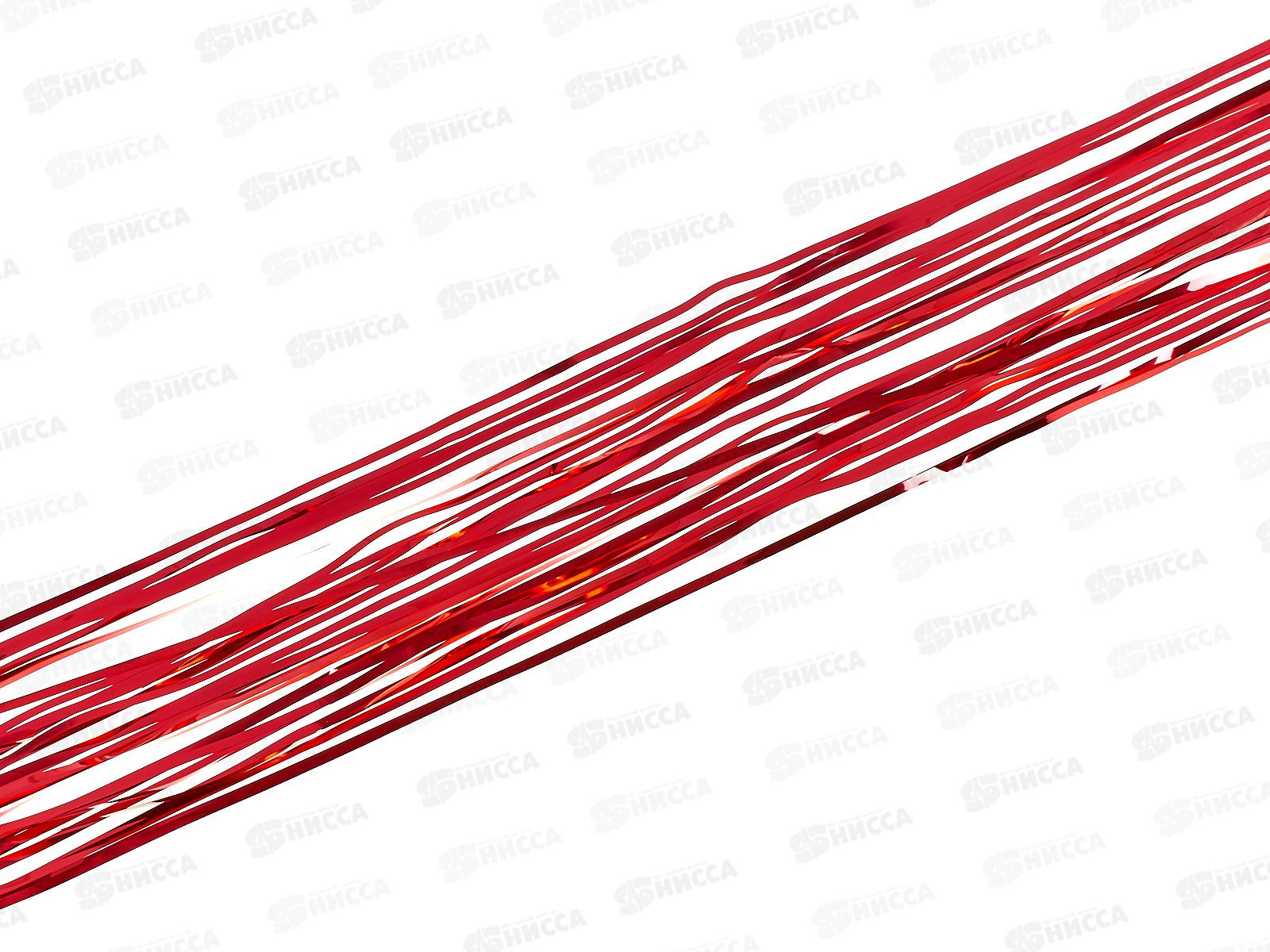 Дождь новогодний 1,5м "Классика" тонкий, красный, AL-25015 *1200