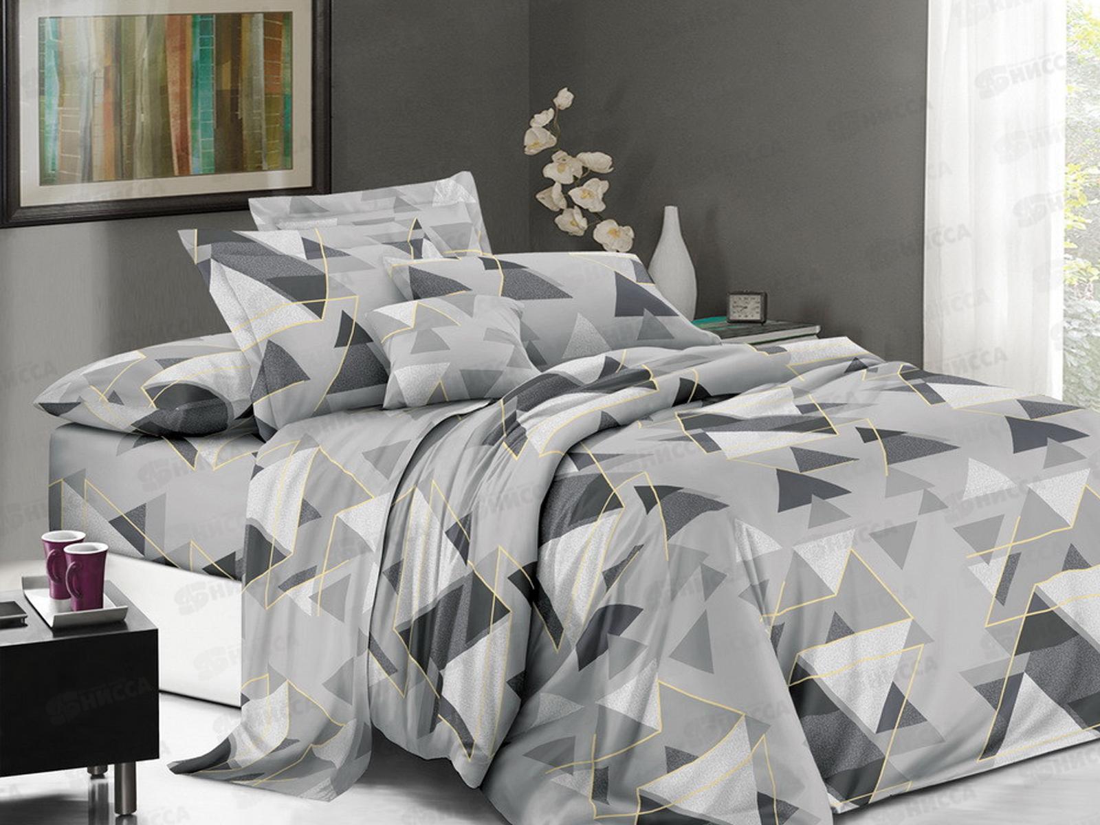 Комплект постельного белья 2,0сп бязь с европростыней №011 233