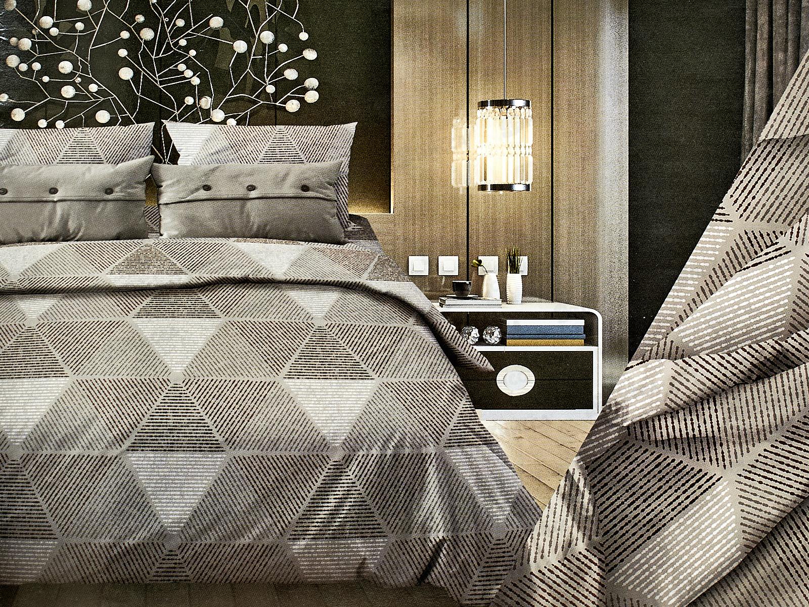 Комплект постельного белья1,5сп бязь 284 Галактика шоколад