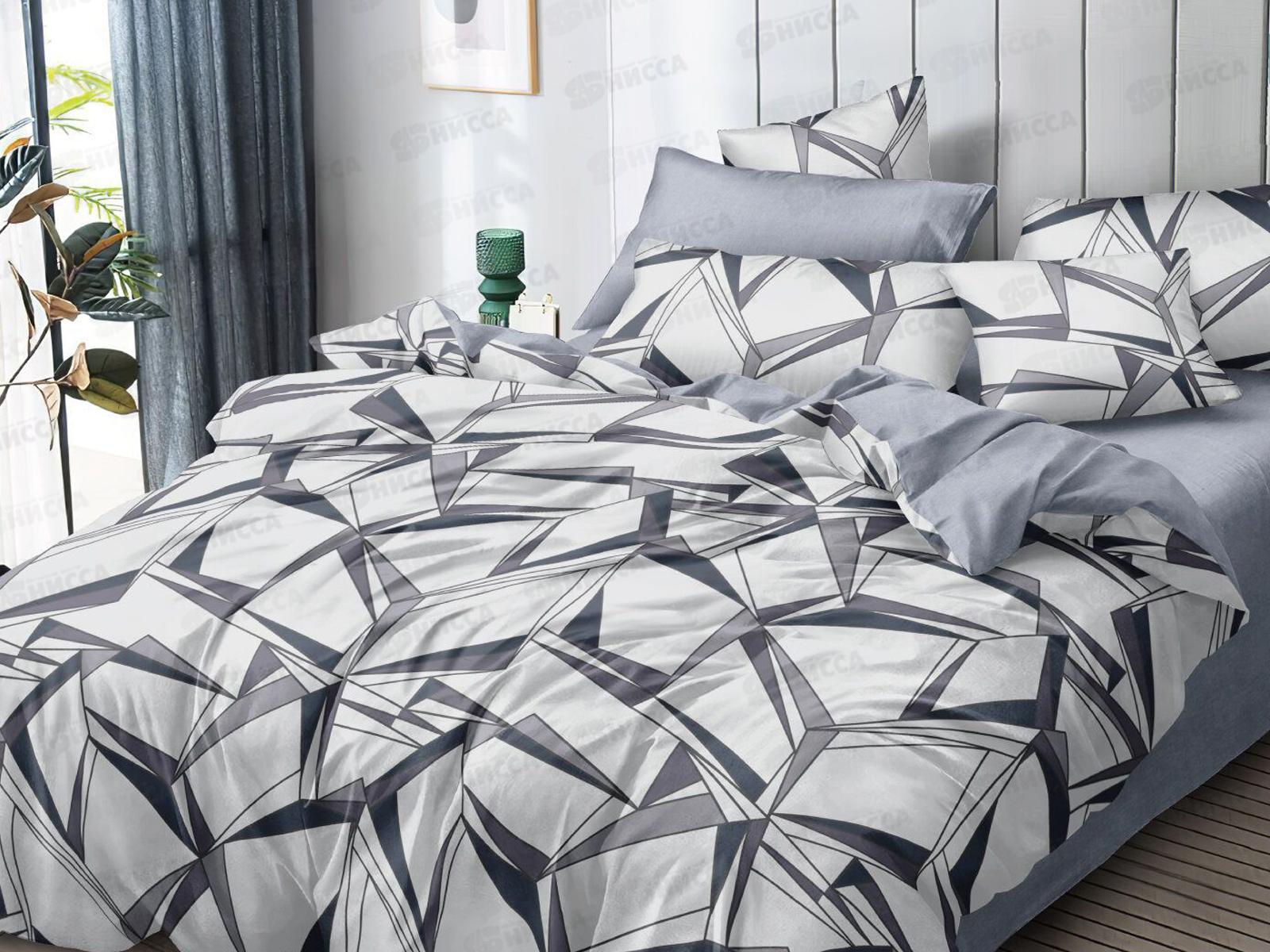 Комплект постельного белья 2,0сп европростыня LUXOR поплин F 77018 А/В