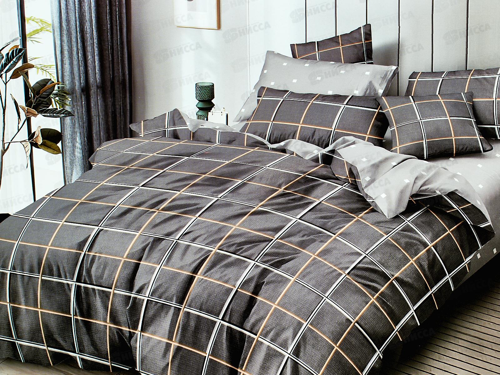 Комплект постельного белья 2,0сп европростыня LUXOR поплин F 77020 А/В