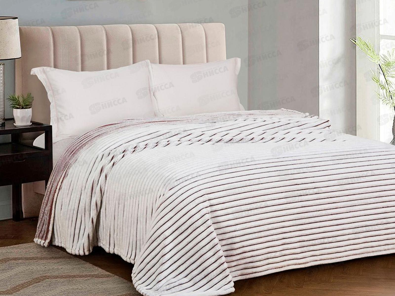 Плед Велсофт 150*200 006 MARE Полоска Коричневый