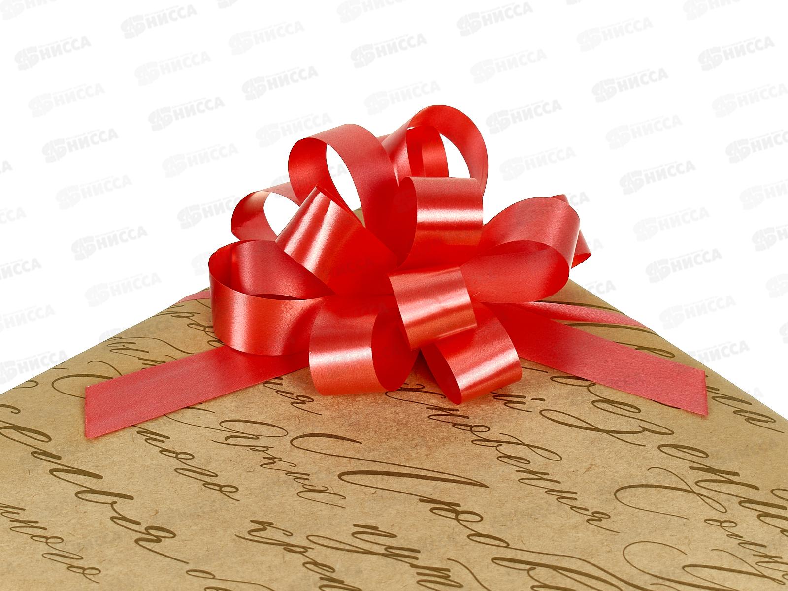 Бант подарочный &quotStilerra" BOWP-1.8M  8,5см 02 красный  *10
