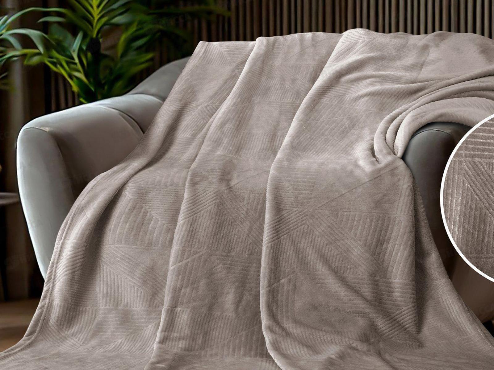 Плед Велсофт 180*200 17-1316 Светло-коричневый