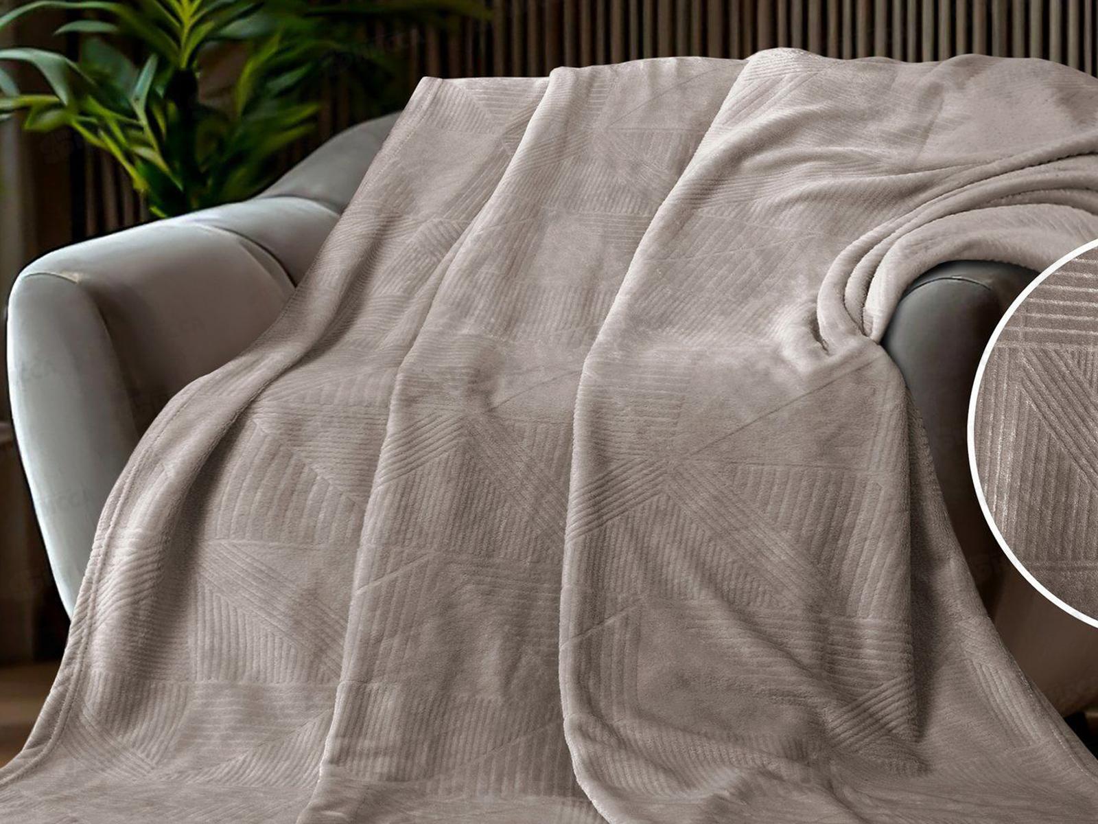 Плед Велсофт 220*200 17-1316 Светло-коричневый