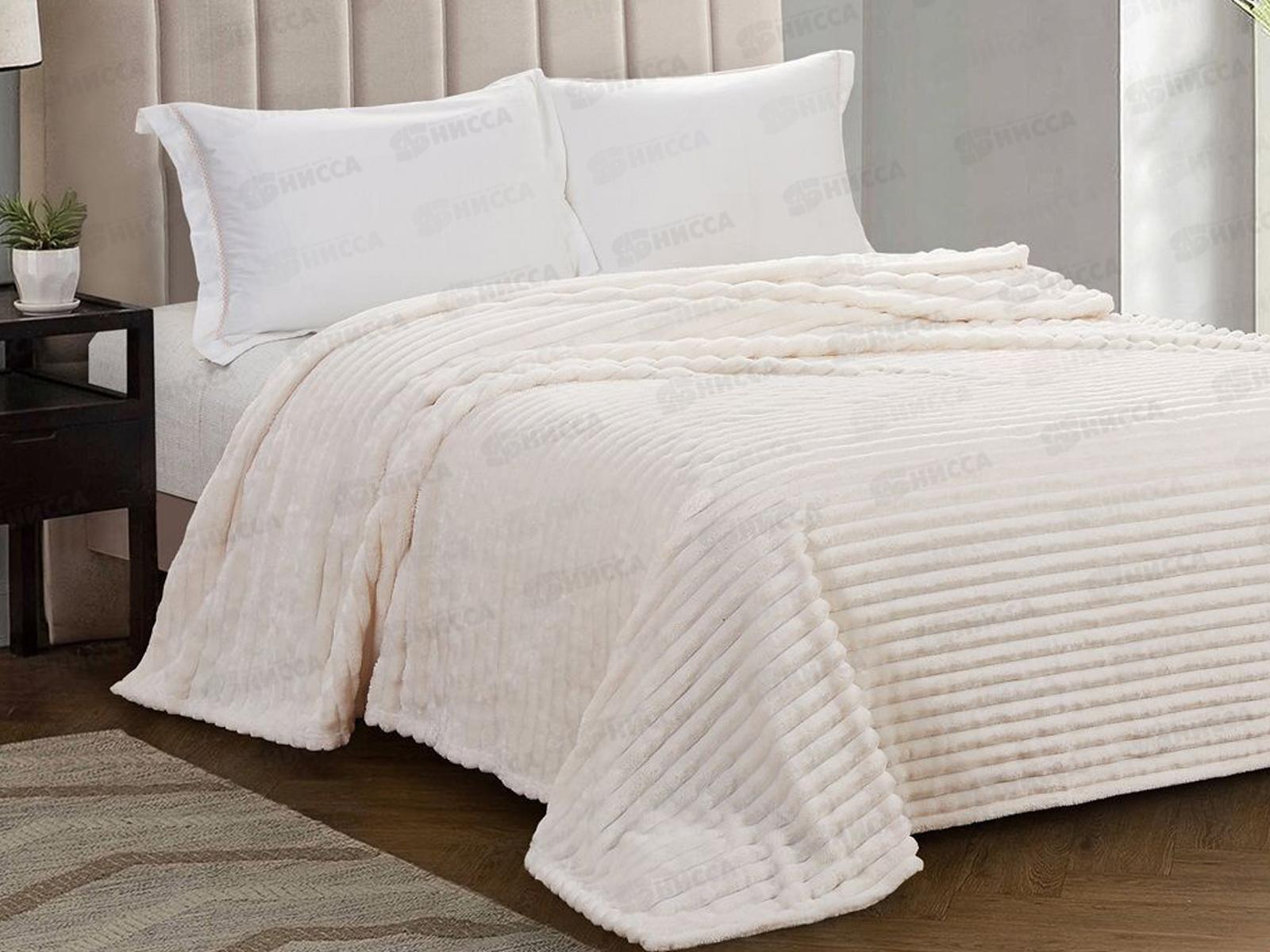 Плед Велсофт 220*200 007 Mare Полоска Молочный