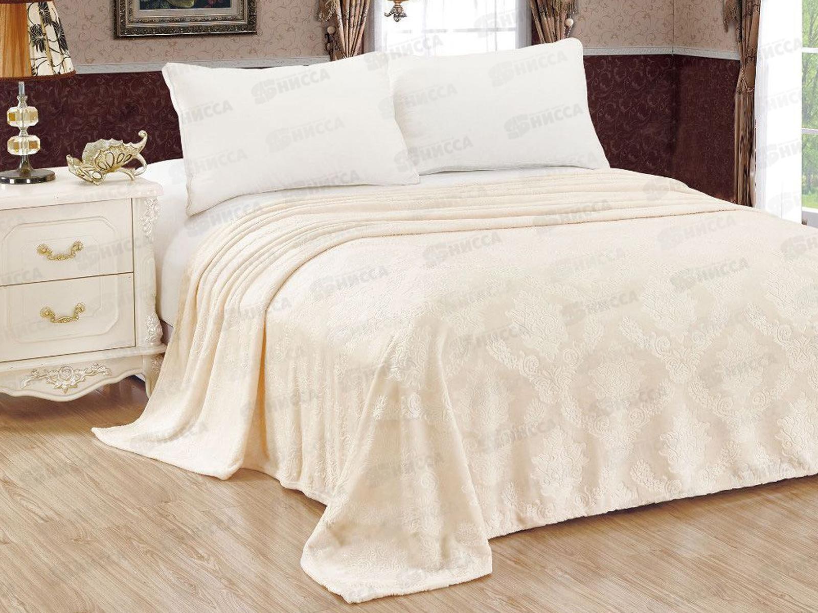 Плед Велсофт 220*200 062 OPE Узоры Молочный