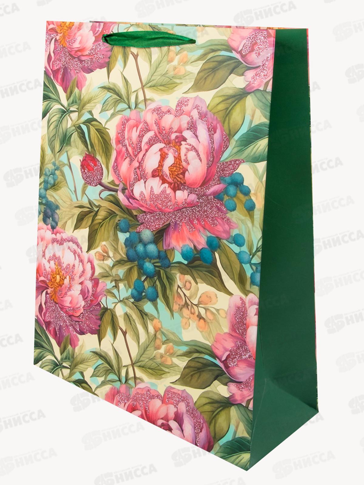 Пакет подарочный &quotStilerra" AFYM 30х42х12см  03 цветы *12