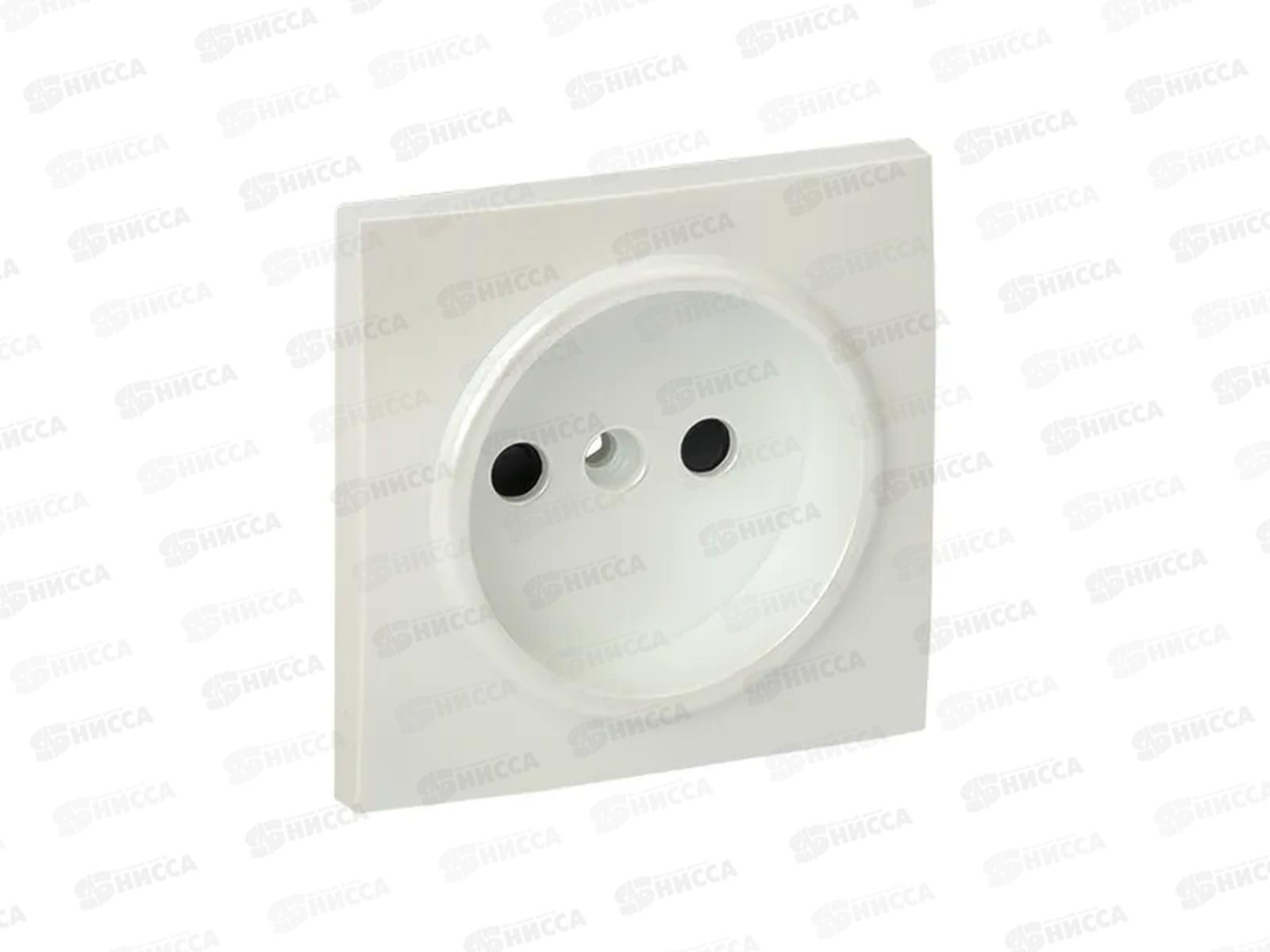 Лицевая панель розетки Валенсия 1-местной б/з 10 А жемчуг с защ. штор. EKF PROxima