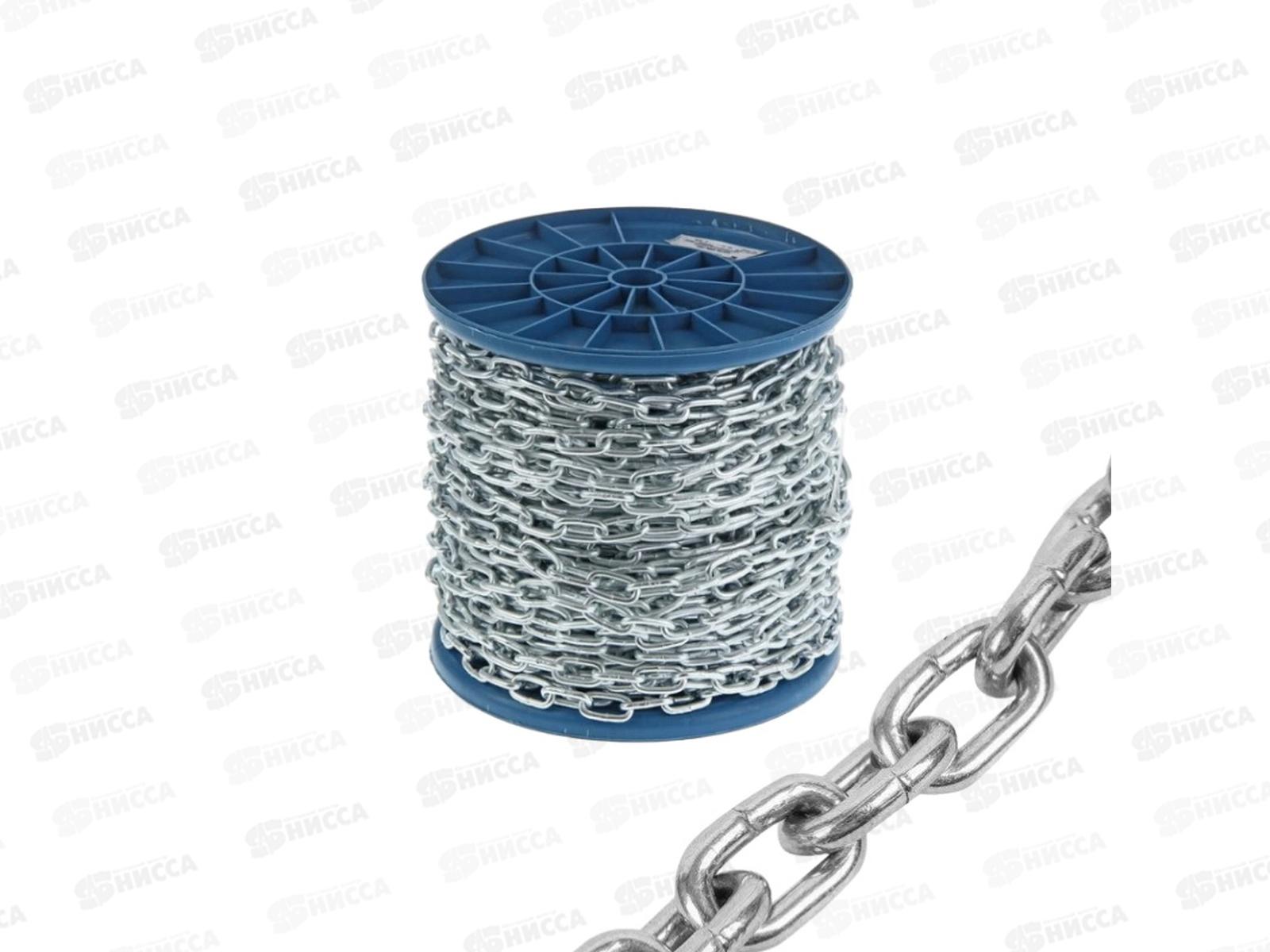 Цепь сварная короткозвенная DIN 766, цинк 3 мм (60м)