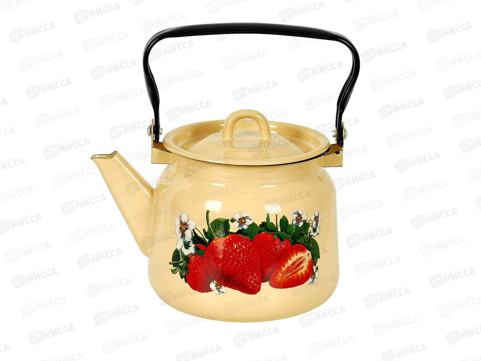 Чайник 2,3л Клубника садоваяпалевая с петлей  С2714.П*59