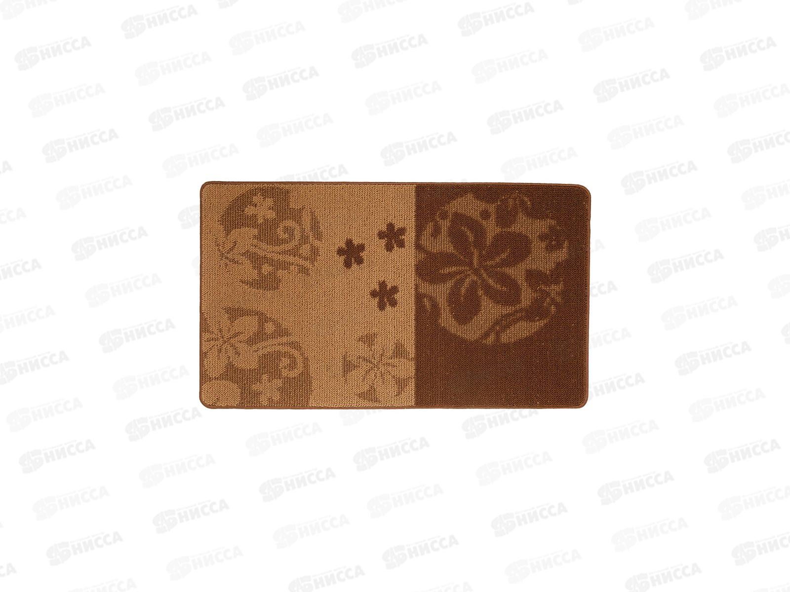 Коврик в ванную 80*160см CROSS LOOP коричневый 01СL-80160-151 *10