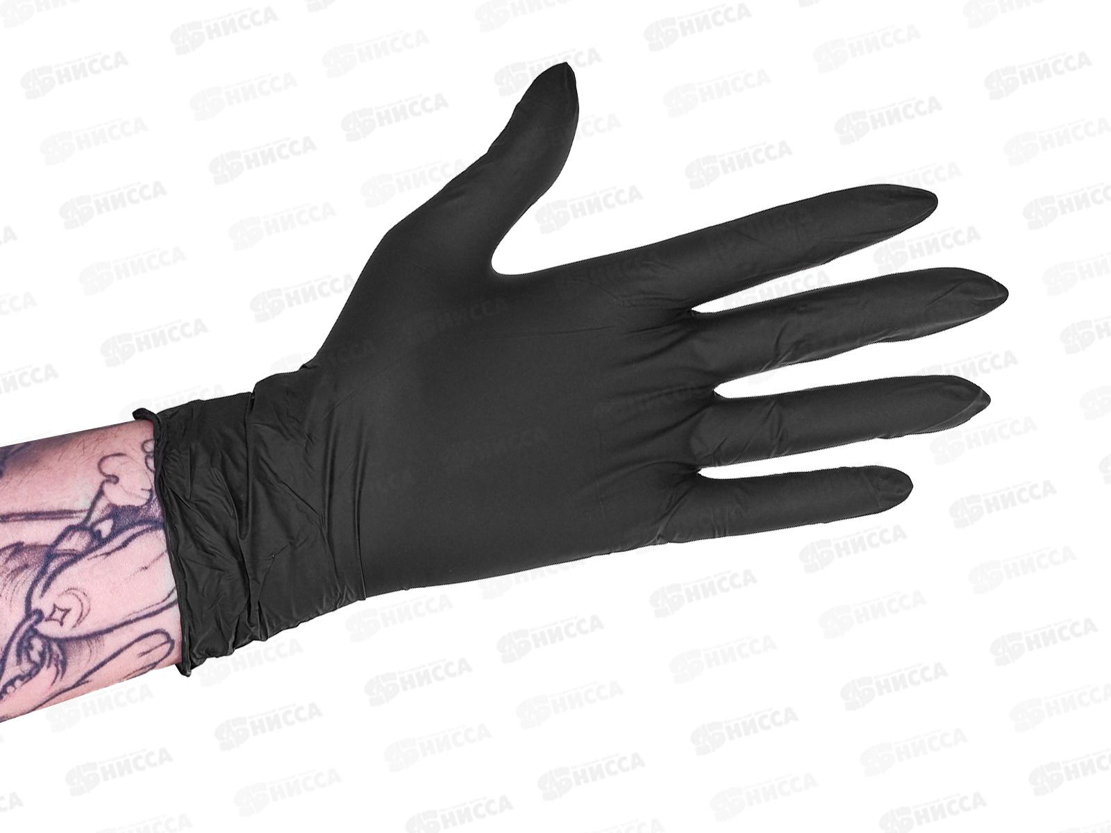 Перчатки Optiline нитриловые черные M, 27-2662 *100/1000