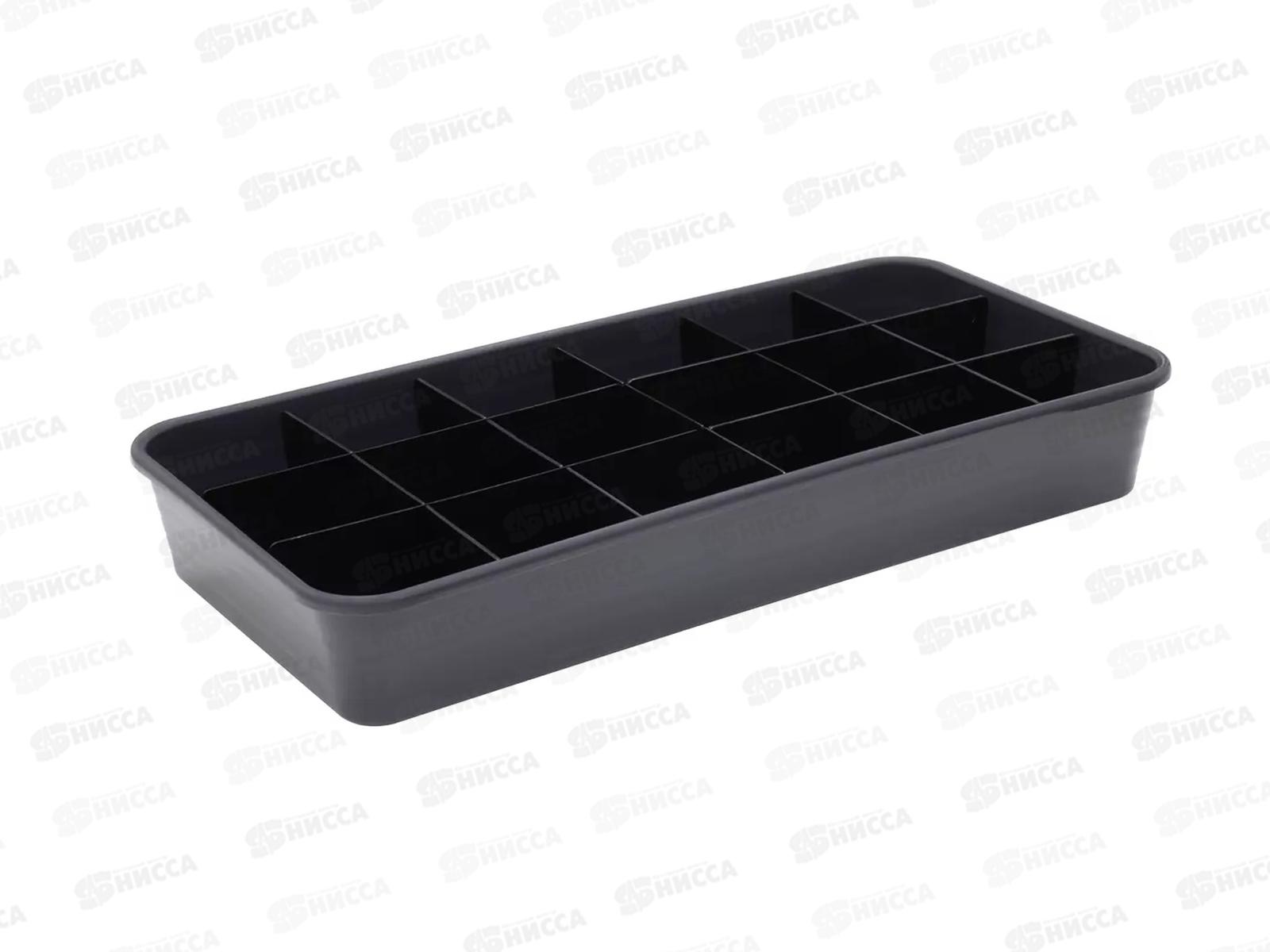 Ящик д/рассады 480х240х70 с перегородками графитовый (Интерм)*30