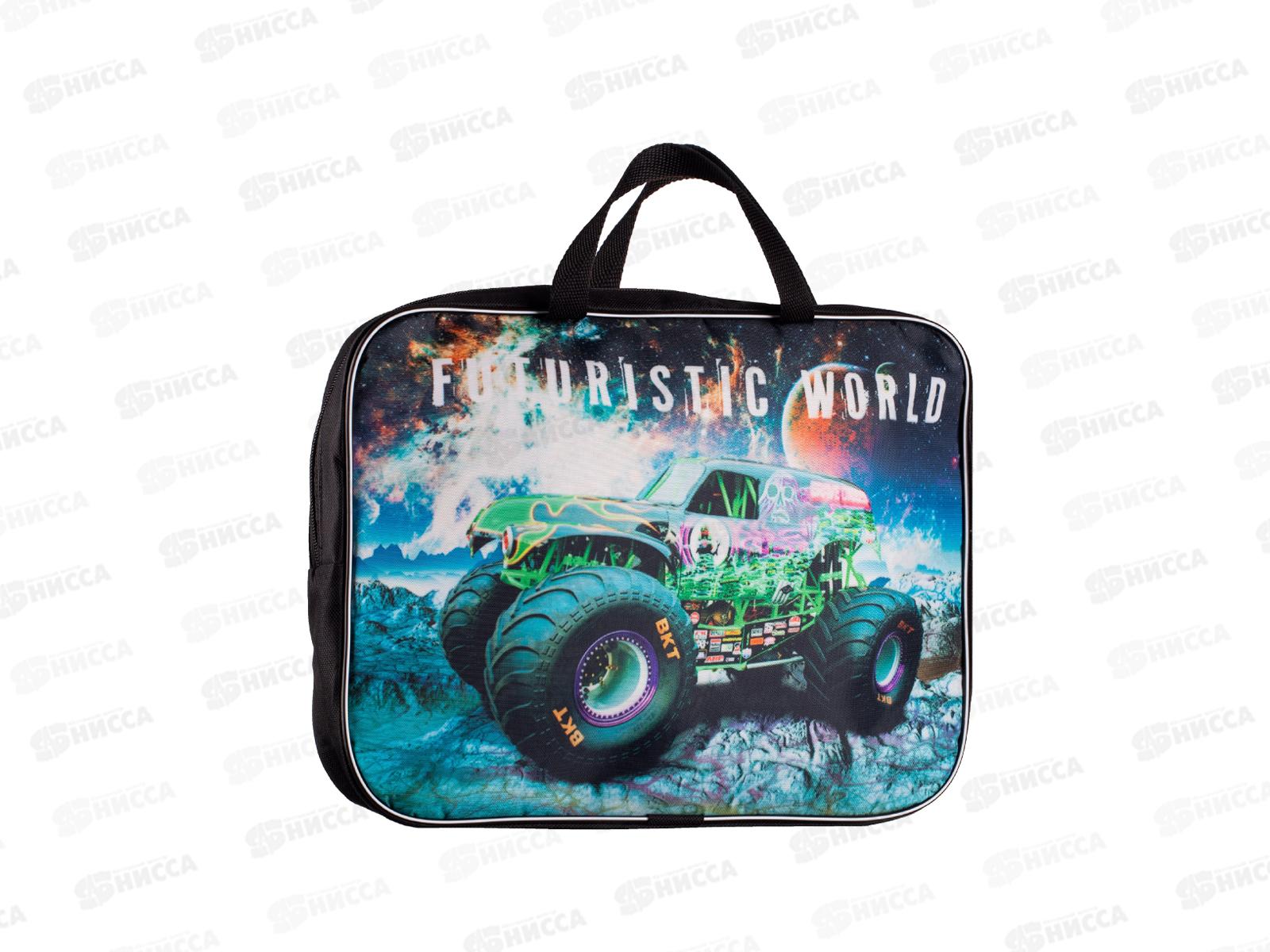 Папка на молнии BEIFA Монстр трак А4 широка, с ручками  А4-7С141 *1/25