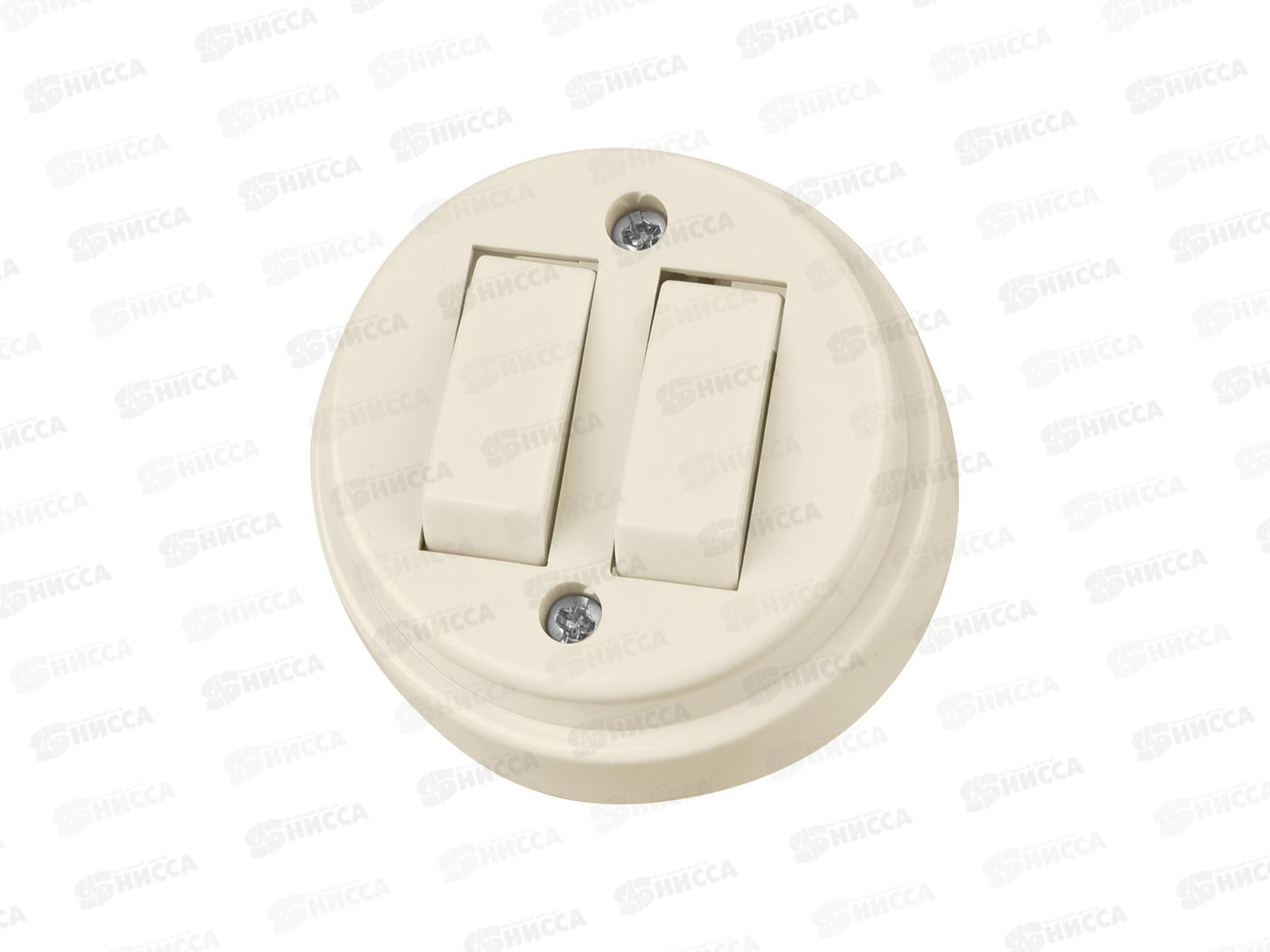 Выключатель TDM 2-кл. о/у, IP20 10А сл.кость &quotРетро&quot, 0510    *20