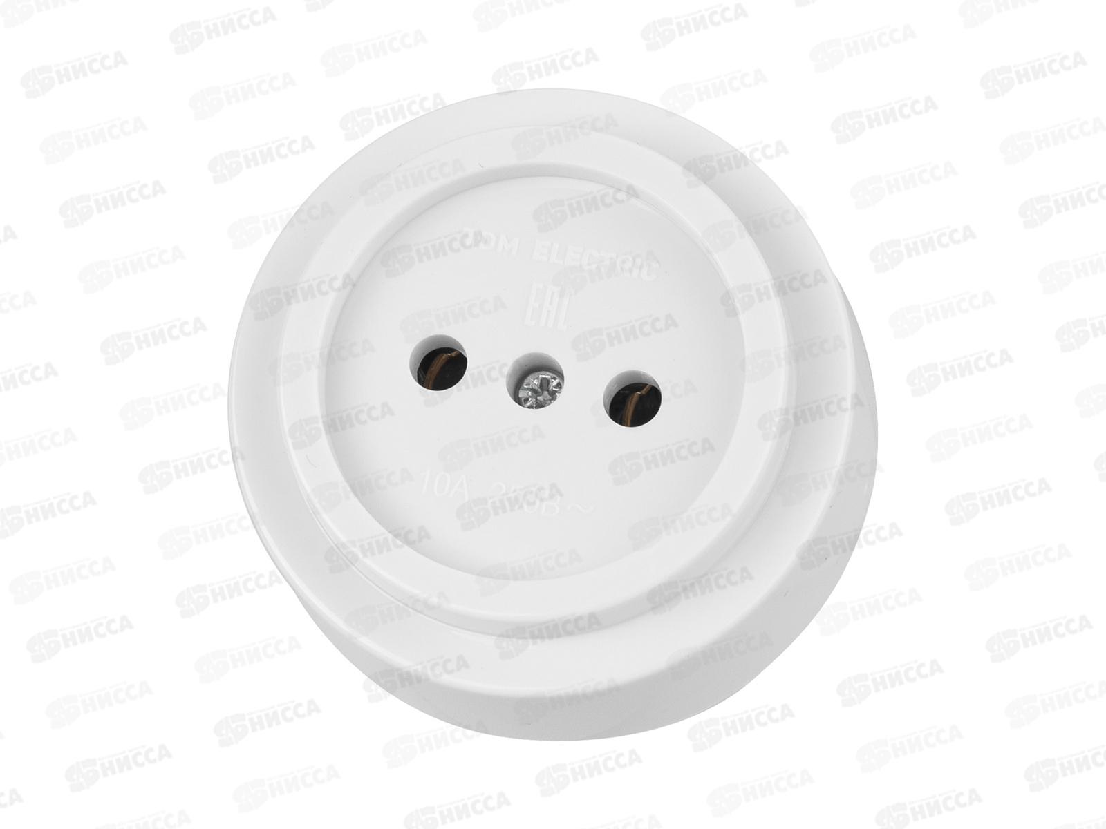 Розетка TDM о/у, IP20 10А белая, &quotРетро&quot, 0525   *20