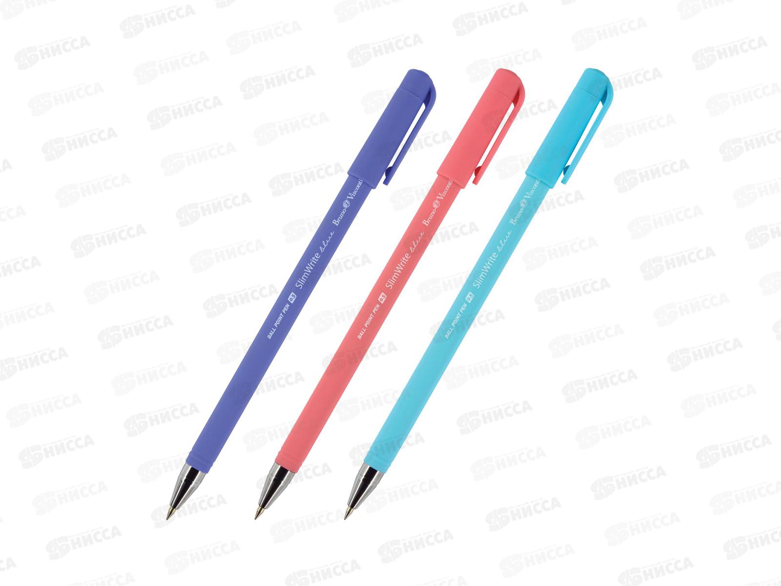 Ручка шар. B.V. SlimWrite. Joy, 0.5мм синяя, 20-0053 *24