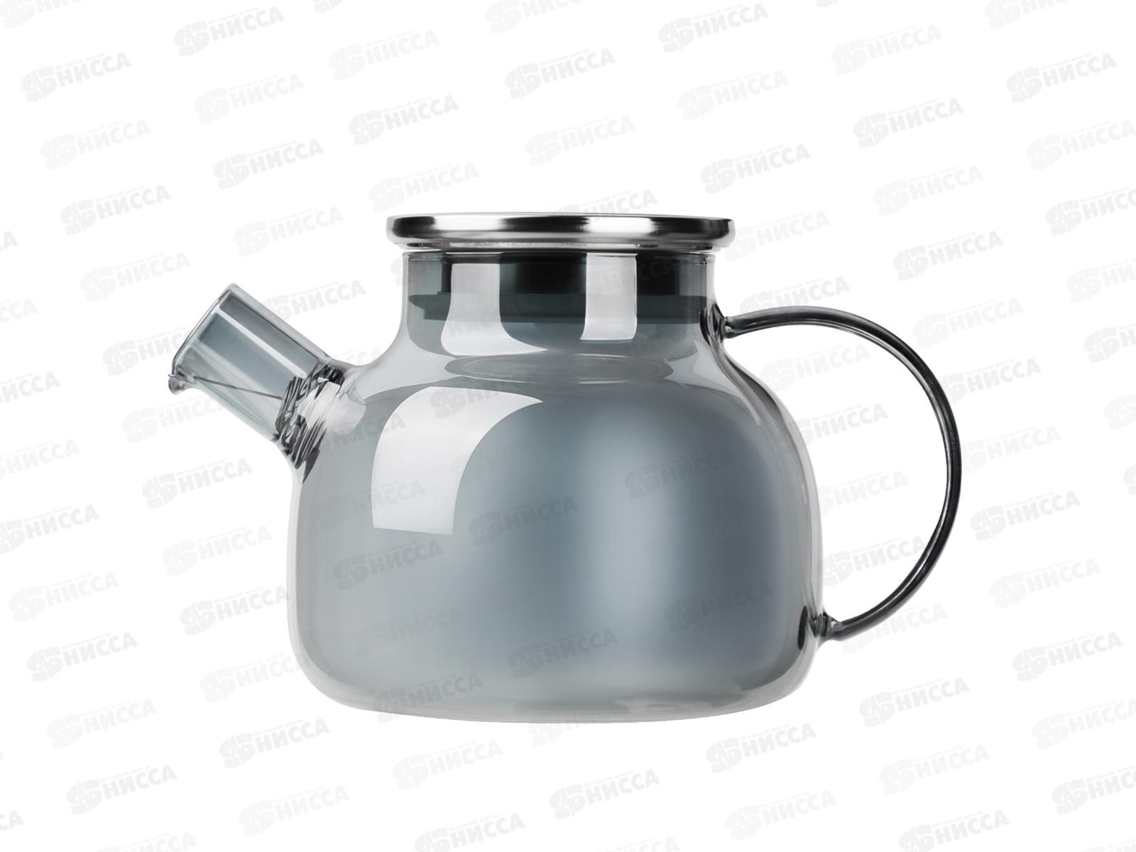 Чайник заварочный 1л SATOSHI металл фильтр стекло 850-265 г