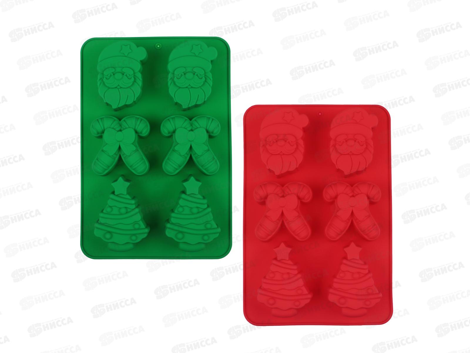 Форма  д/выпечки &quotЩелкунчик&quot силикон 6 ячеек 25*17,5см 856-222 г