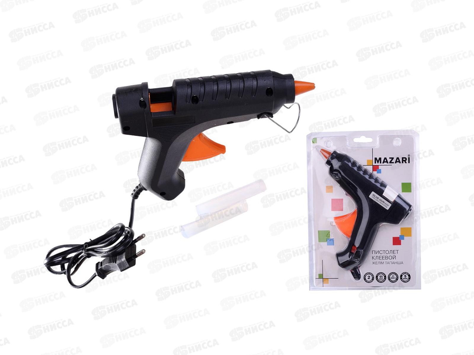 Пистолет клеевой MAZARI. 40Вт +2 стержня в компл.,11мм,М4384Р