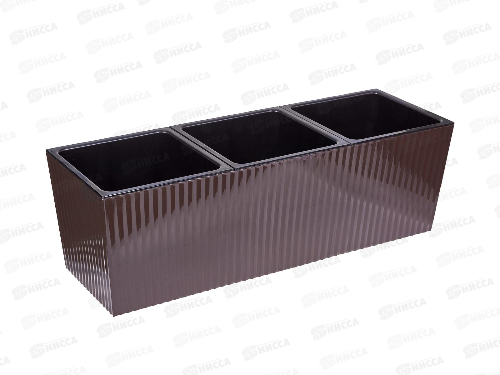 Ящик д/растений &quotЭффект&quot 9л шоколадный Ангарск *10