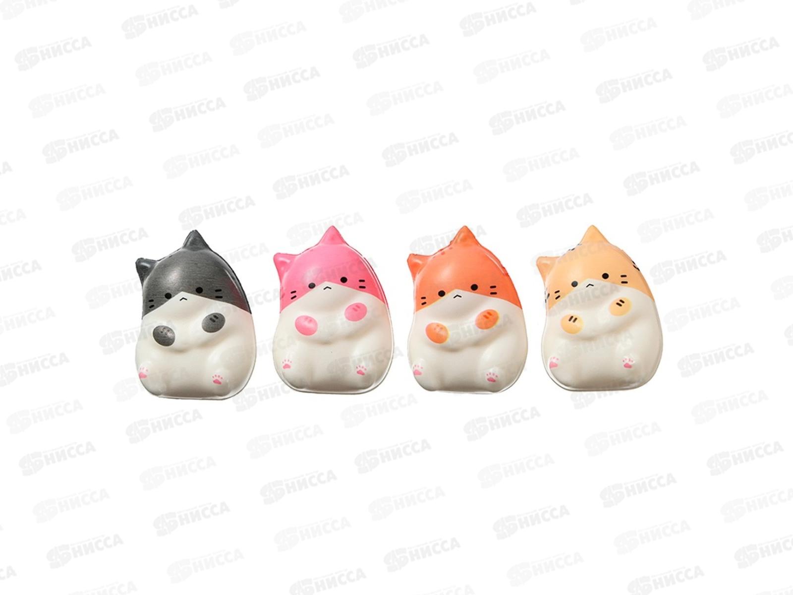 Игрушка-антистресс  Котик 8.5*5.5см ассорти 3 диз. M-20578 *16