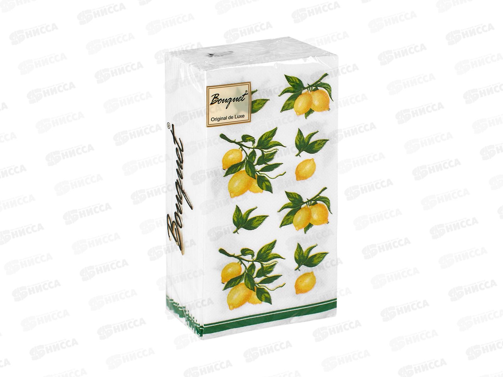 Салфетки 2сл 20л  33*33 Bouquet Original 1/8 Скатерть с лимонами 25327