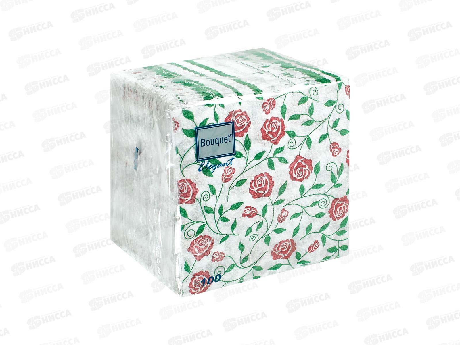 Салфетки 1сл 100л 24*24 Bouguet Elegant Поле роз, 57380 *16