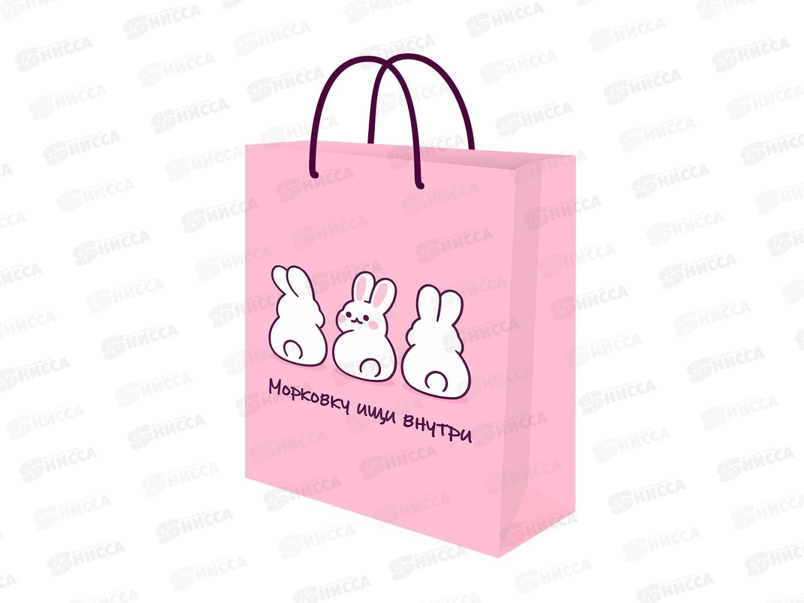 Пакет подарочный MI 11,5х14,5х6см Зайчики, ППК-2734 *12