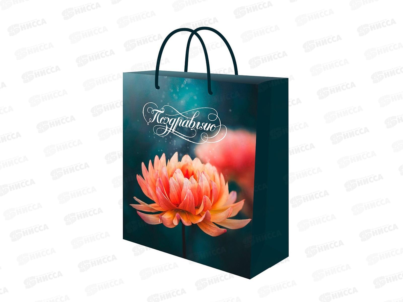 Пакет подарочный MI 11,5х14,5х6см Цветок, ППК-2736 *12