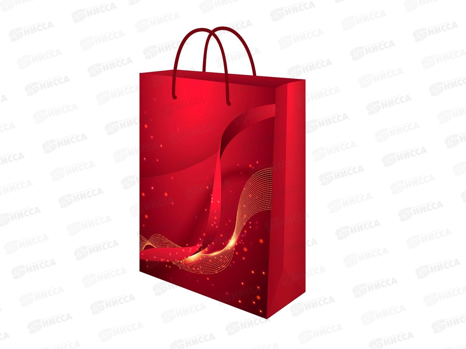 Пакет подарочный MI 22х31х10см Красная абстракция, ППК-2761  *12