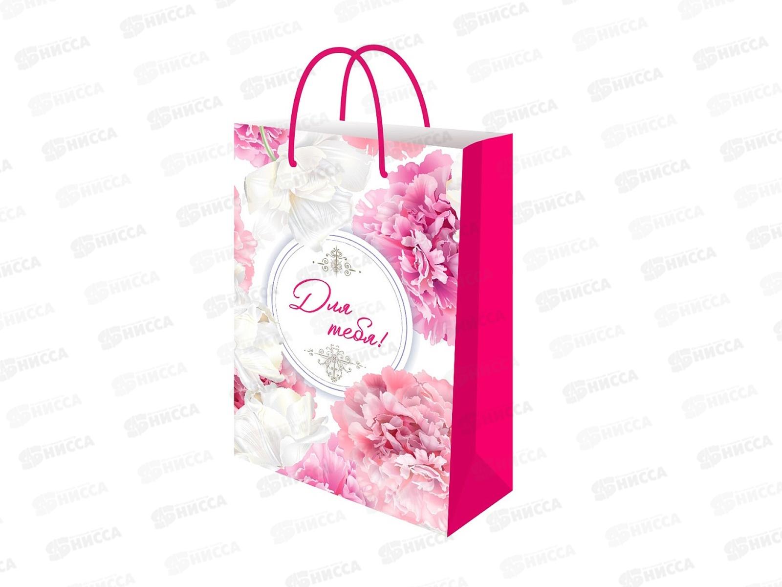 Пакет подарочный MI 22х31х10см Пышные пионы, ППК-2759  *12