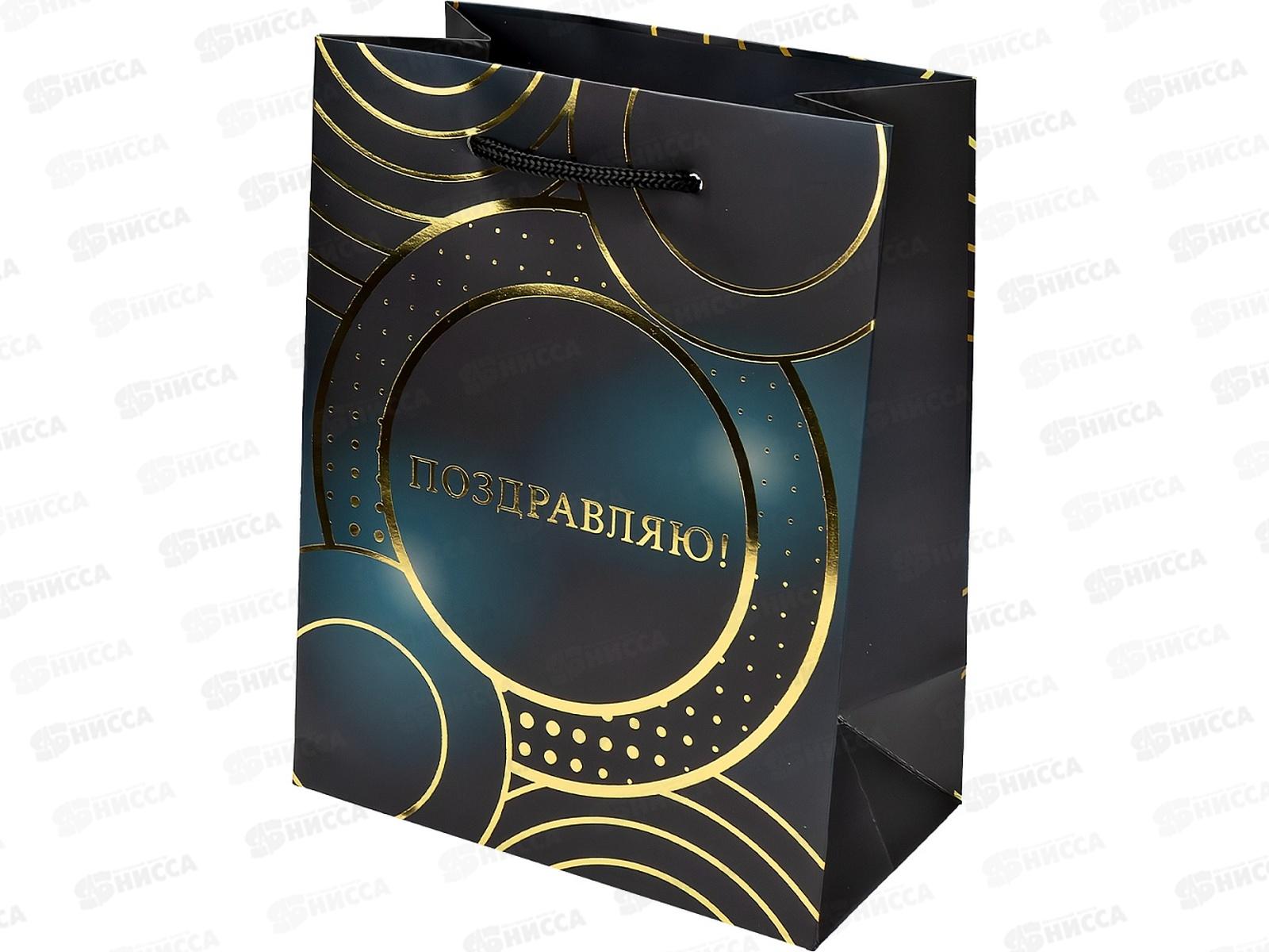 Пакет подарочный MI 18х23х10см Круги, ППК-2749 *12