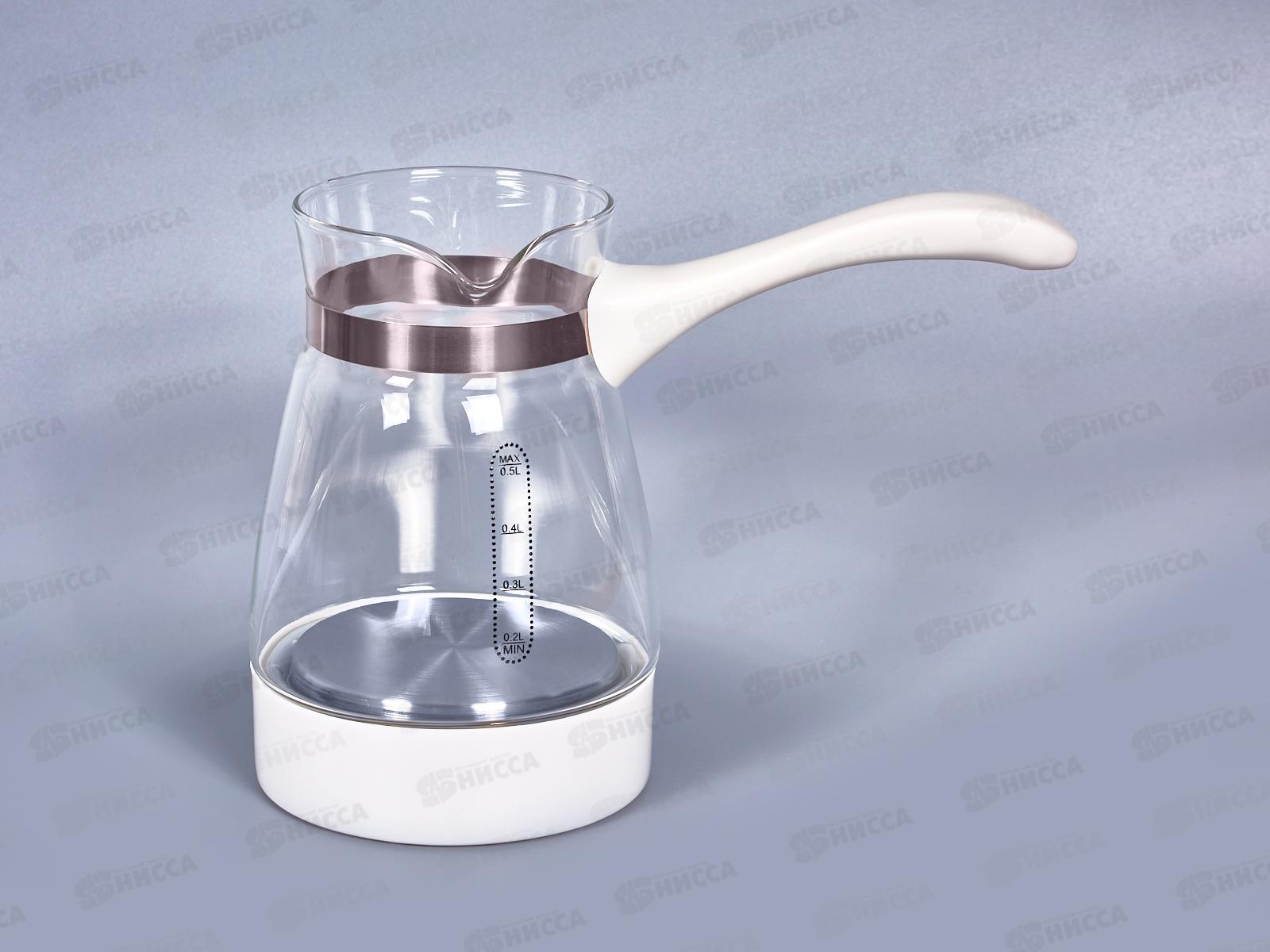 Турка электро SA-6120W 0,5 стекло