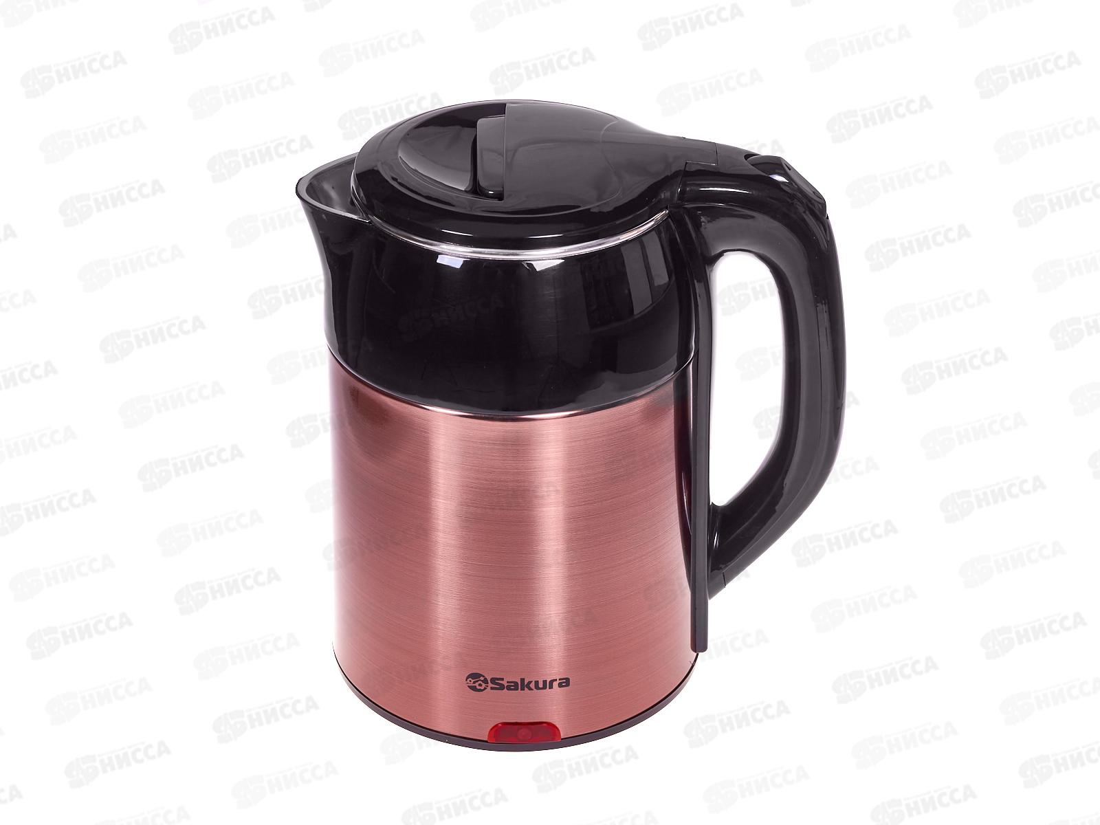 Чайник электр. SA-2168MGL 1,8л черно-коричневый металлик