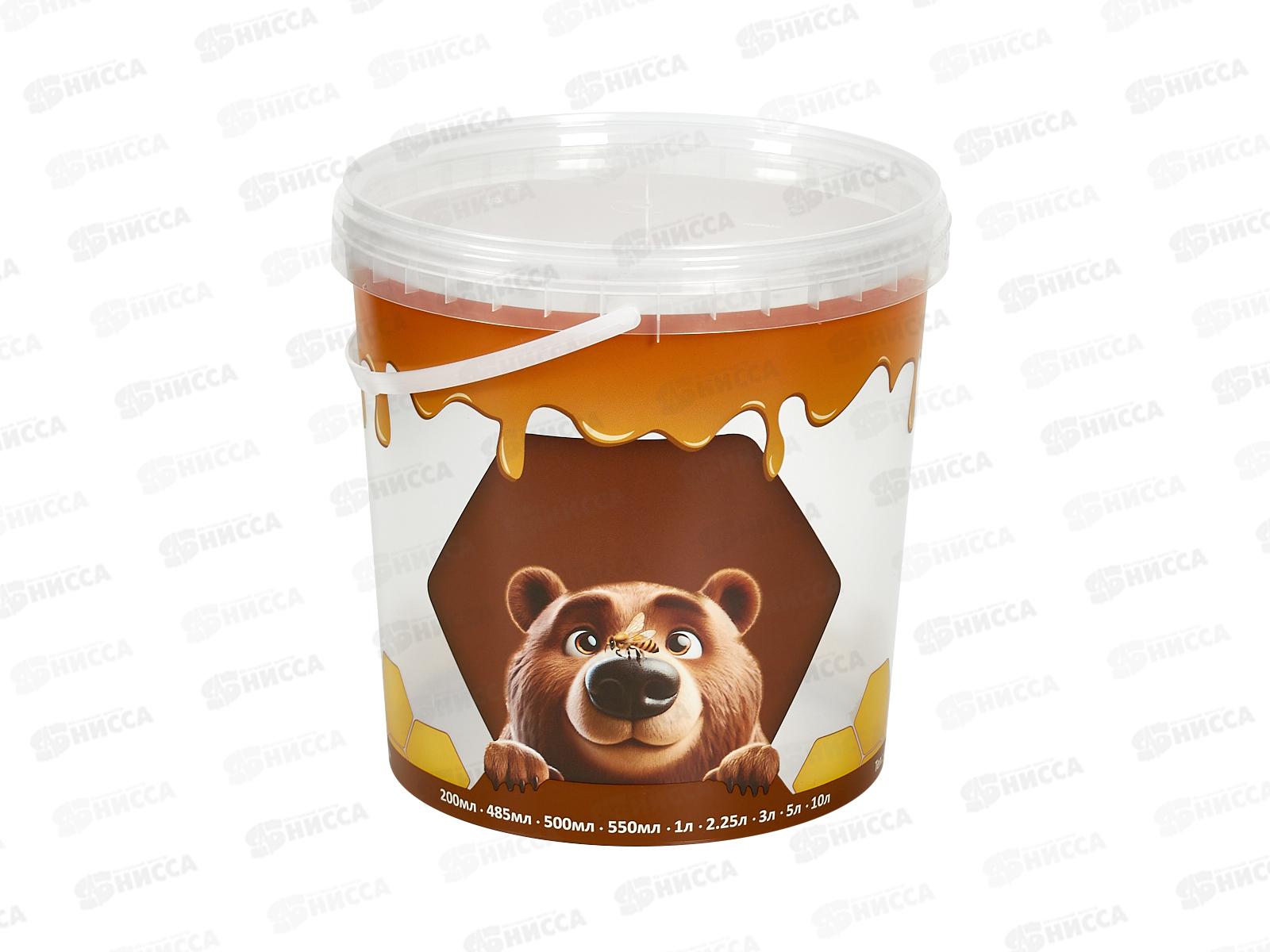 Тара литьевая Ведро 3л+крышка &quotМед&quot Сузун *120