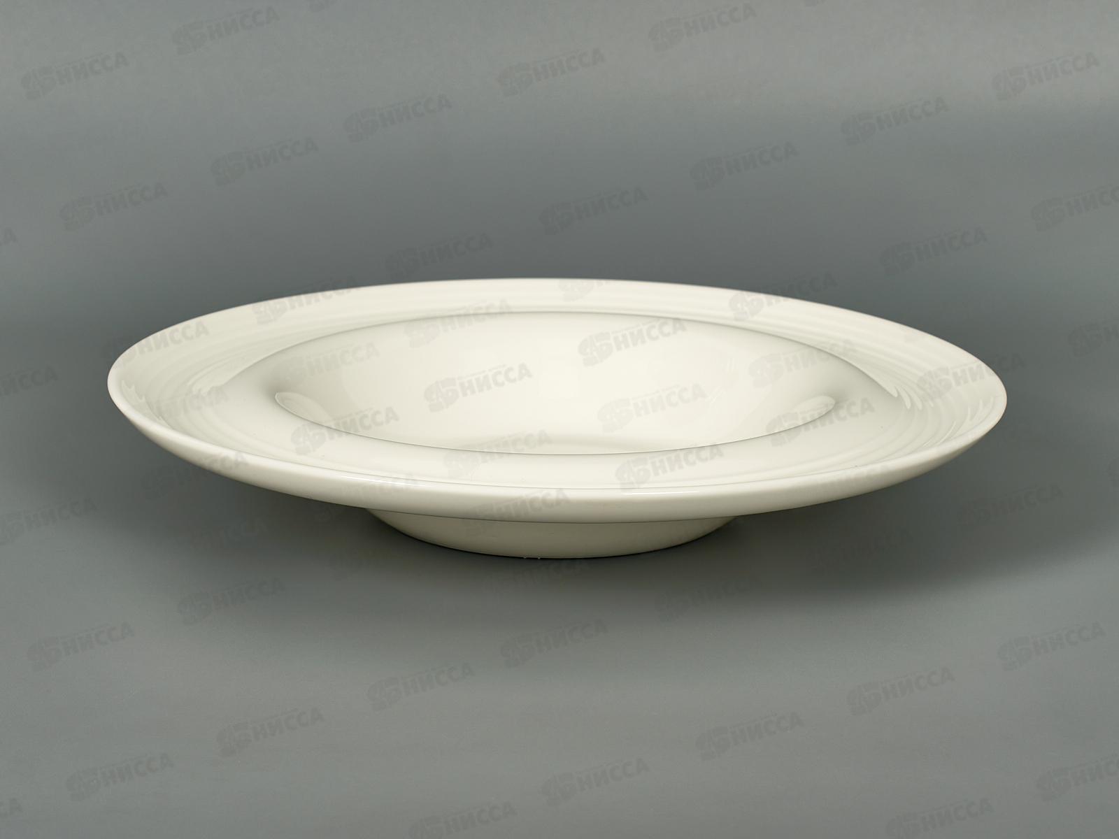 Тарелка для супа белая рельеф 25см 70209-5 *24