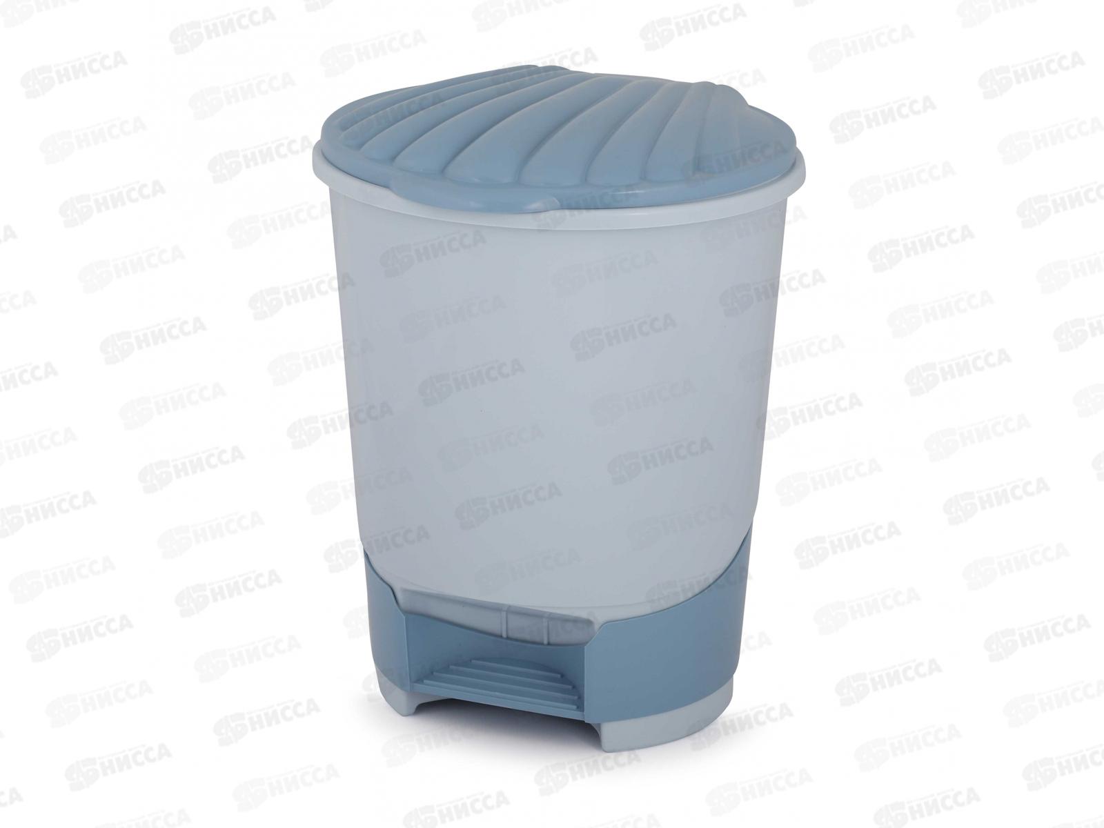 Контейнер д/мусора 10л с педалью Голубой*2 М1380