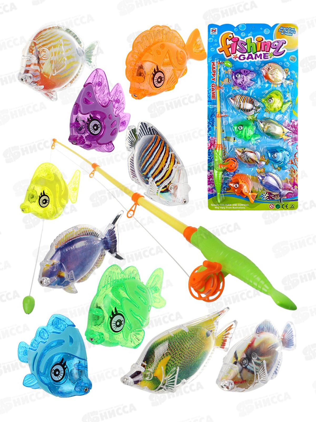 Рыбалка &quotВеселый рыбак-16&quot 10 рыбок, 1 удочка, Y8772028 блист. *42