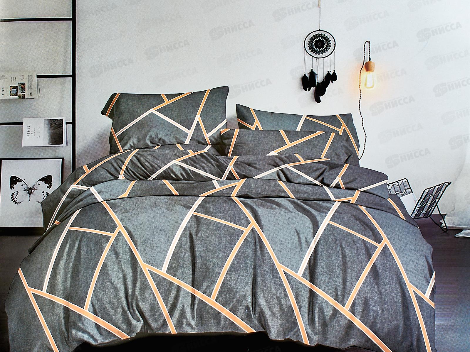 Комплект постельного белья 2,0 сп PANDORA полисатин с евро простыней №2355-5