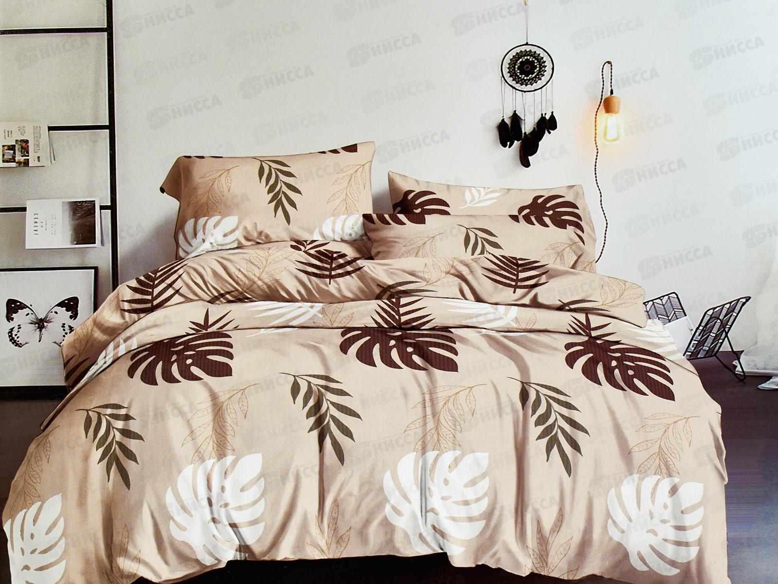 Комплект постельного белья 2,0сп полисатин с европростыней 1288-9