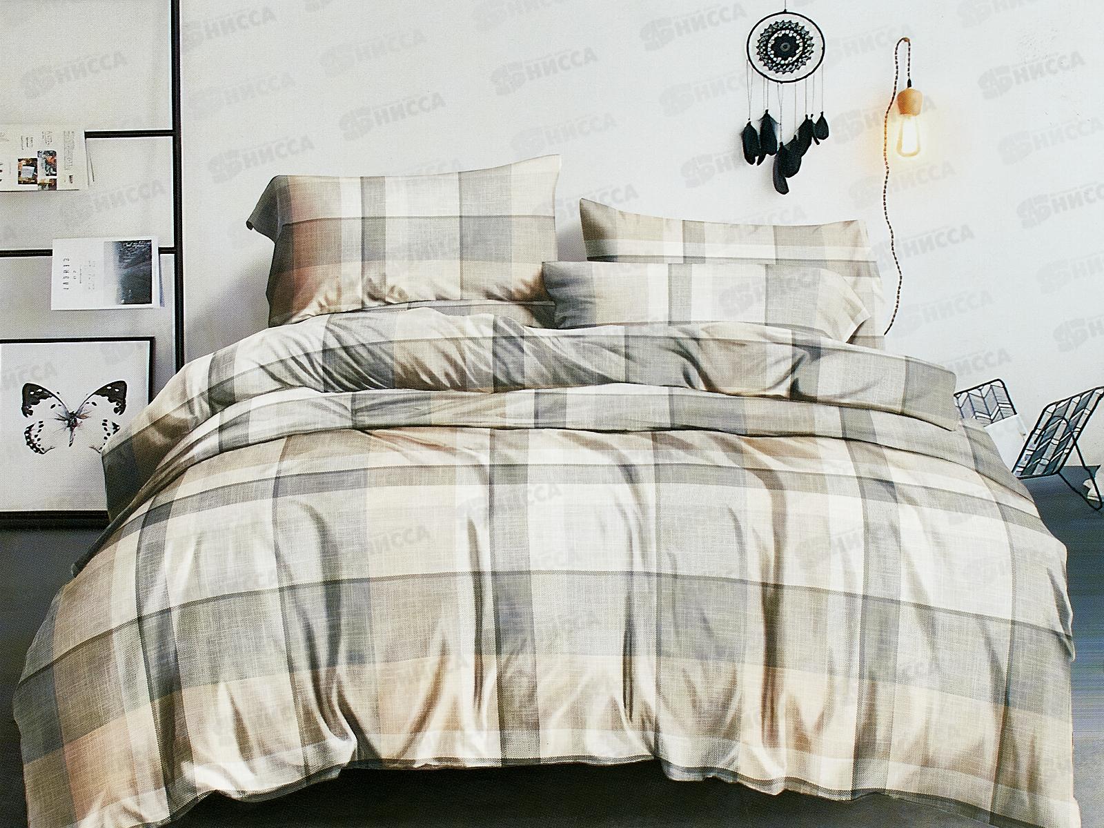 Комплект постельного белья 2,0сп полисатин с европростыней 12905-09