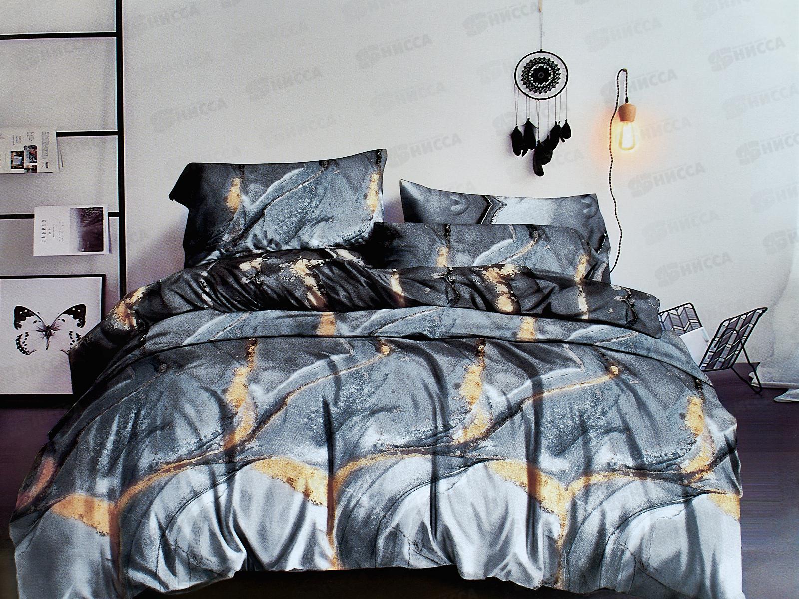 Комплект постельного белья 2,0сп полисатин с европростыней 190-9