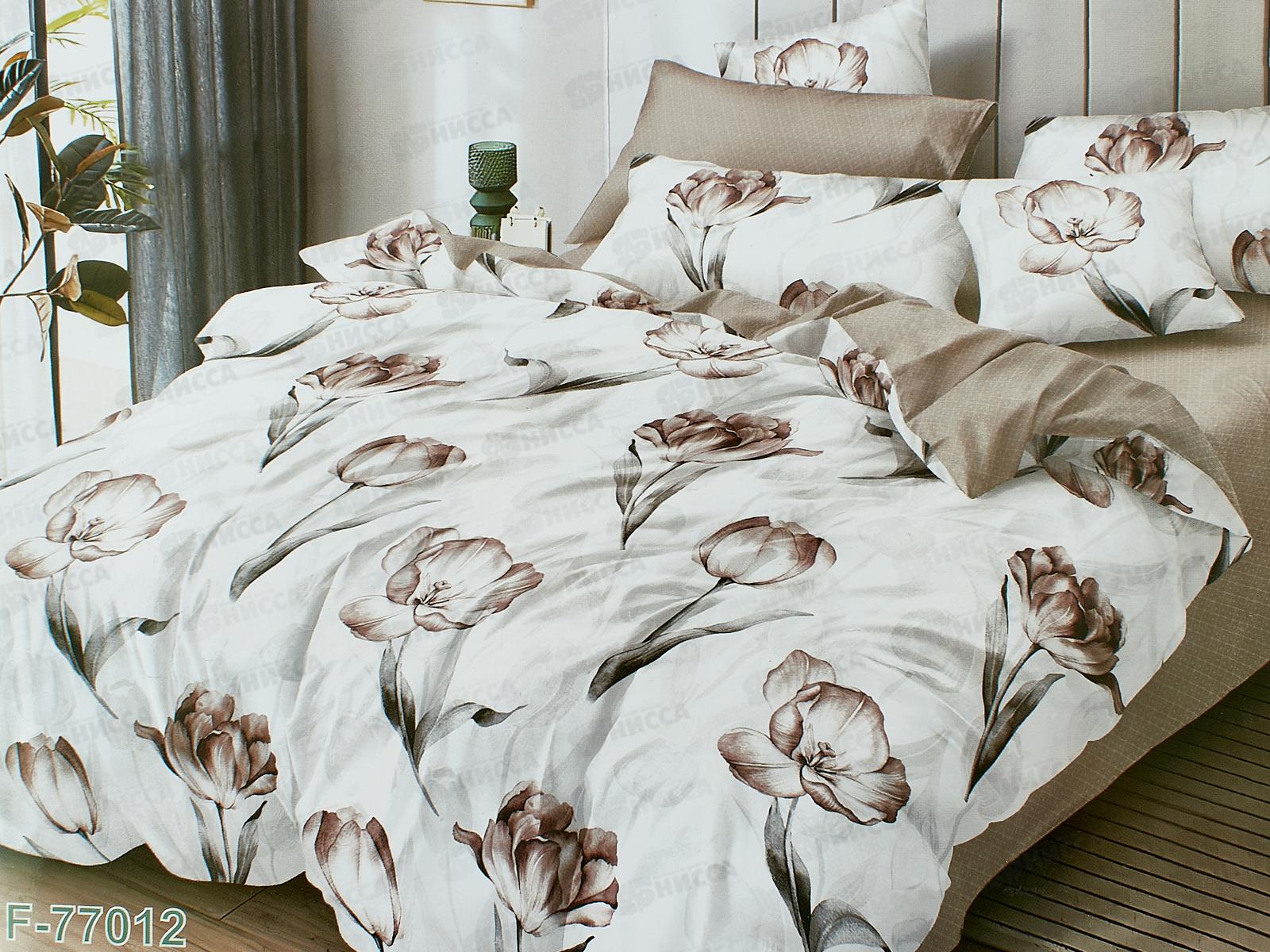 Комплект постельного белья 2,0сп европростыня LUXOR поплин F 77012