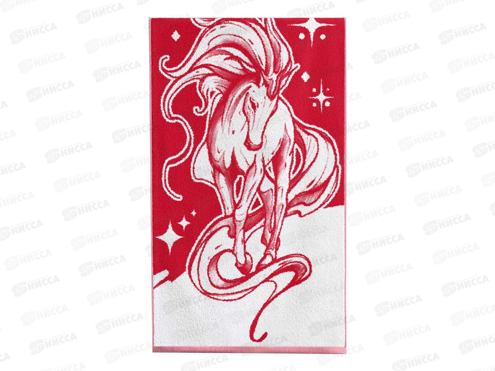 Полотенце 70*140 ВН MX42 Лошадь-талисман Красный