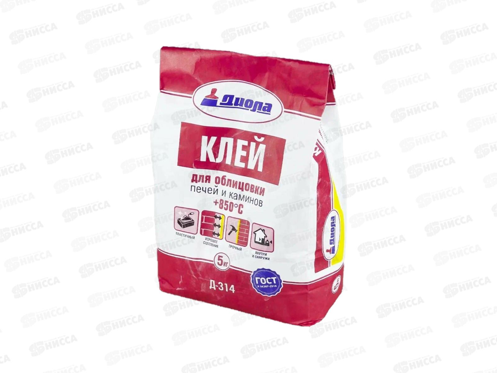 Клей для облицовки печей и каминов +850С Д-314 5кг