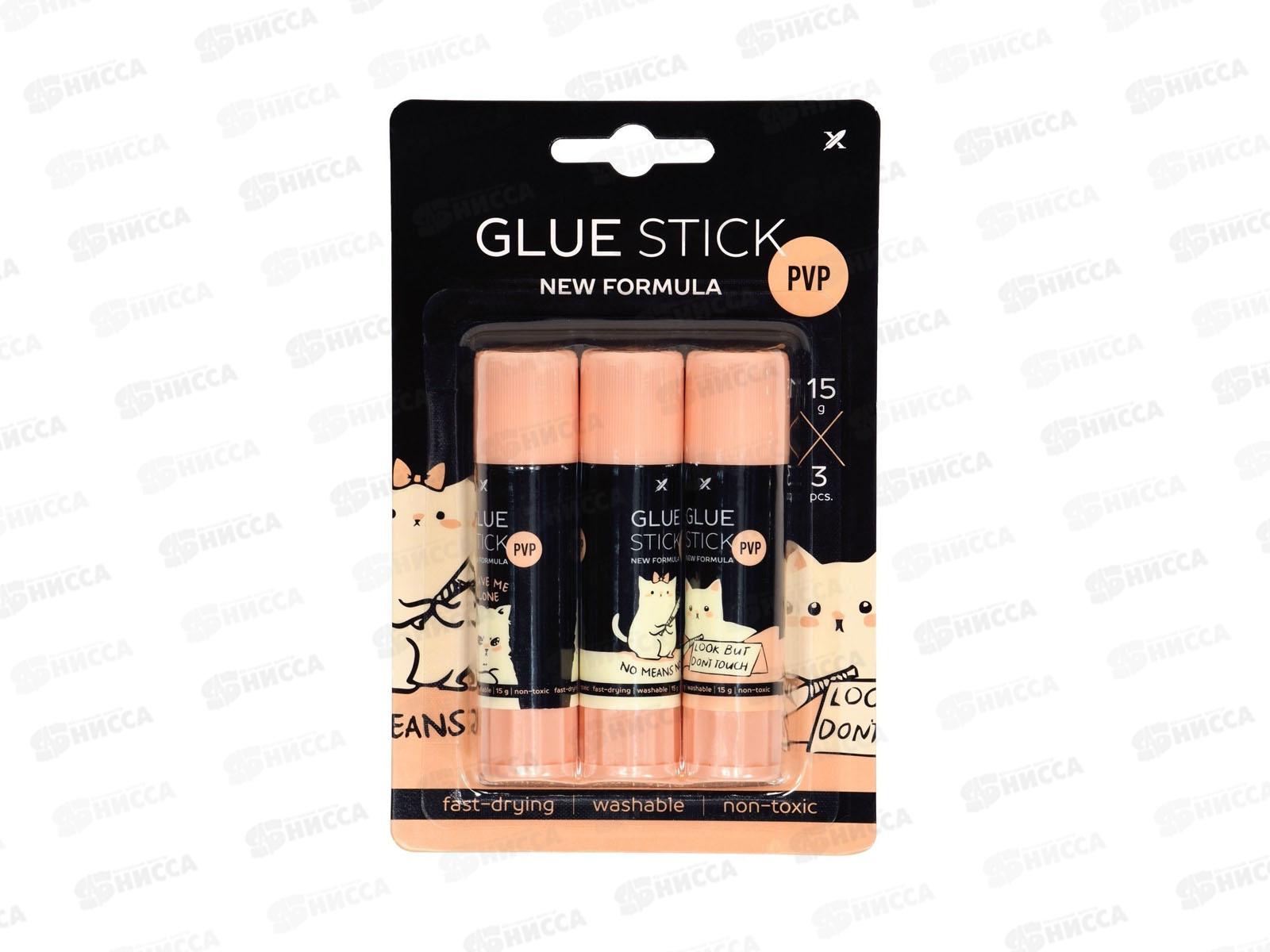 Клей карандаш Shoolformat 15г. набор 3шт ЛК3  *12/576