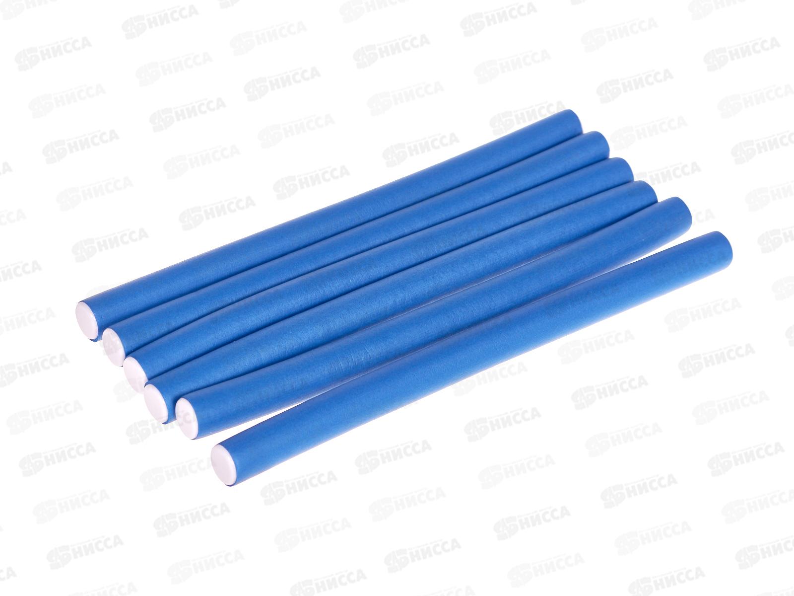 Бигуди Бумеранг 6шт синие длина 21см диаметр 1,6см 301-204