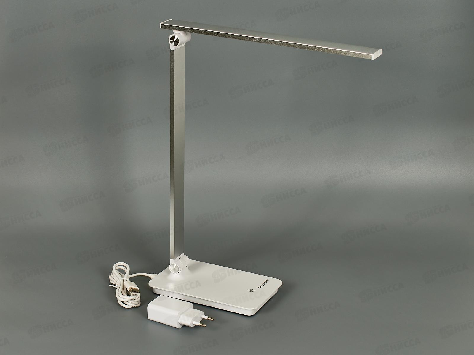 Лампа настольная светодиод.Спутник SDL002  9Вт серебро